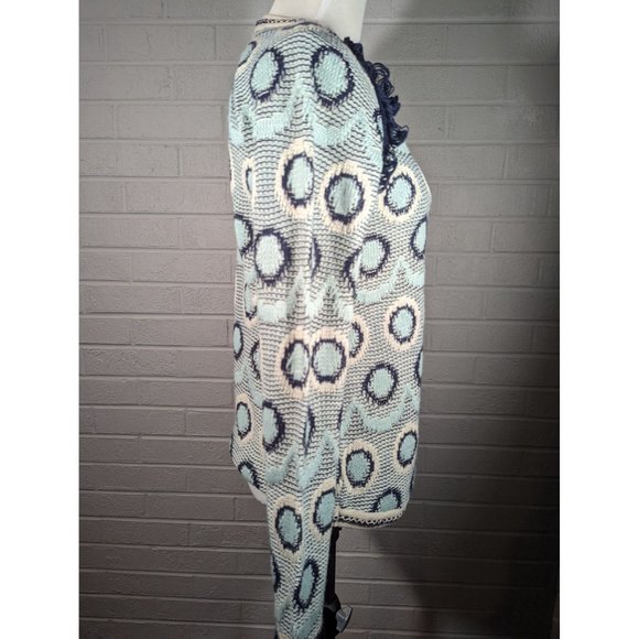 Maria Filo Women's Blue and Beige Knit Sweater Size M - Picture 3 of 7